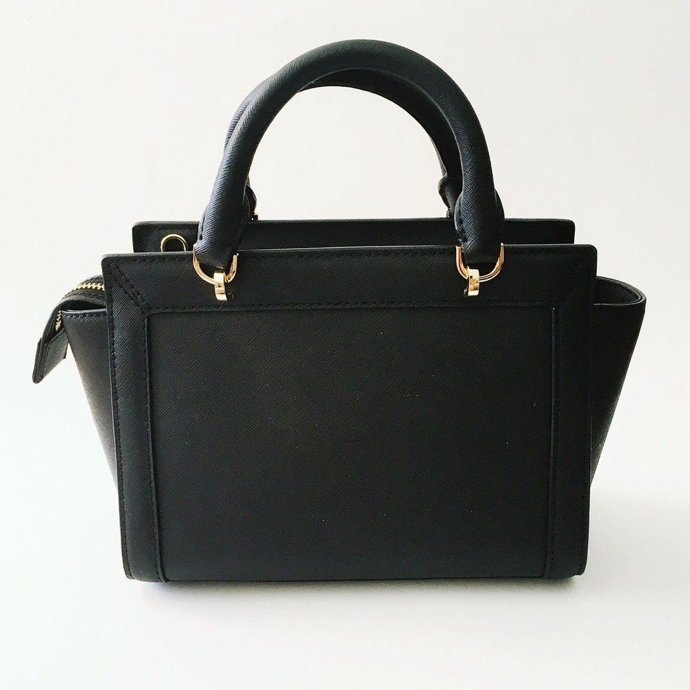 Michael Kors Small Black Leather Tina Satchel - Picture 3 of 5